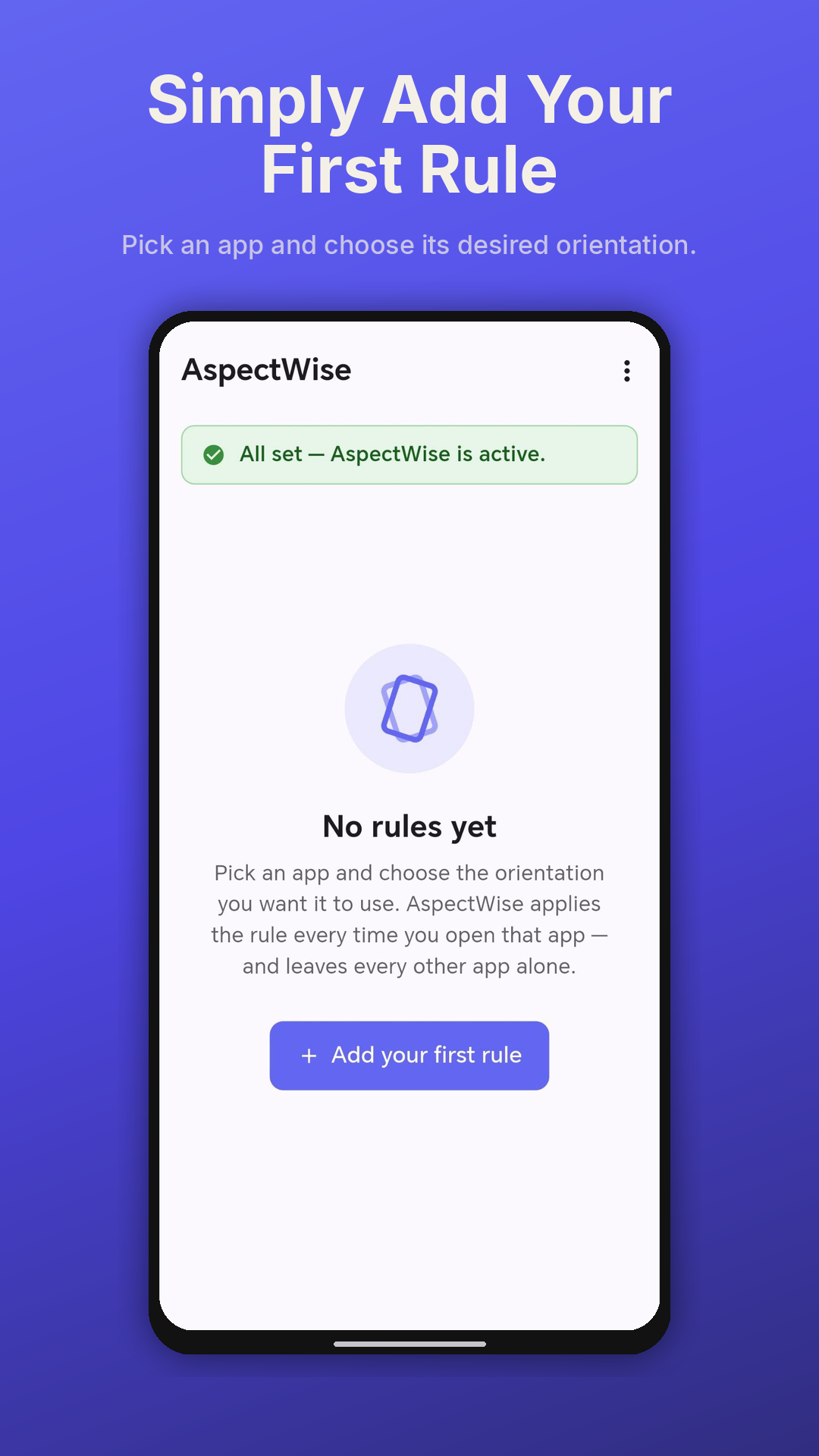 Add your first rotation rule