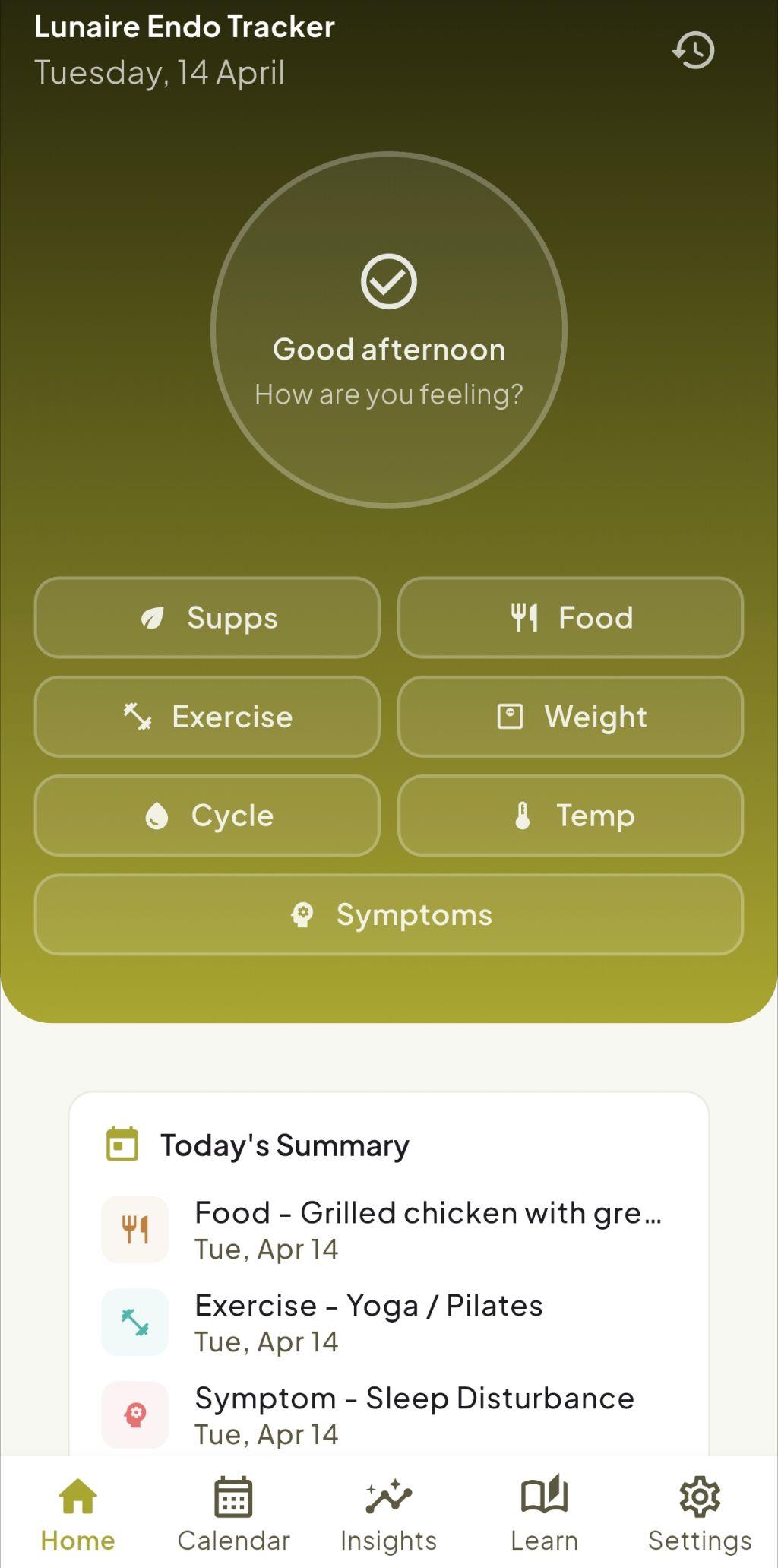 Daily logging hub