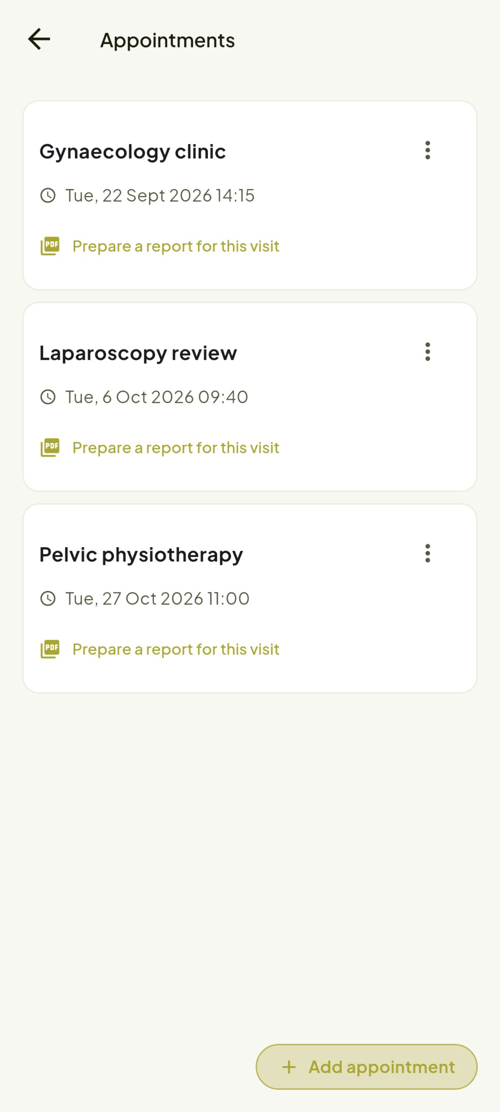 Appointments